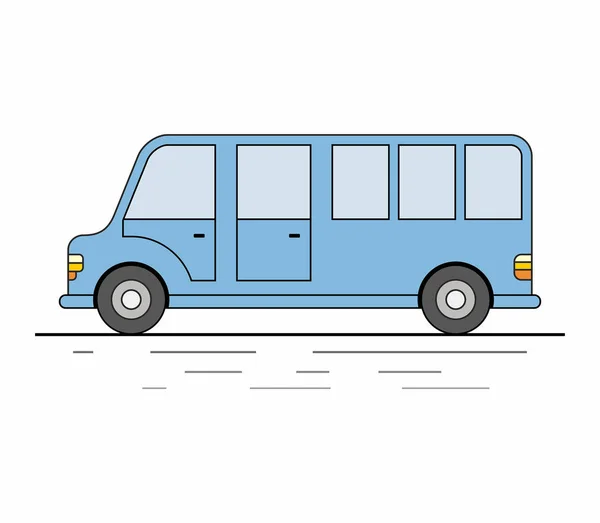 Beyaz Arka Plan Üzerinde Izole Büyük Tur Otobüs Vektör Çizim — Stok Vektör