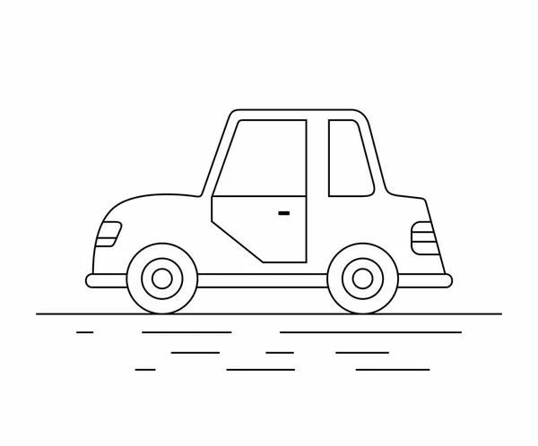 Small Car Line Icon — Stock Vector