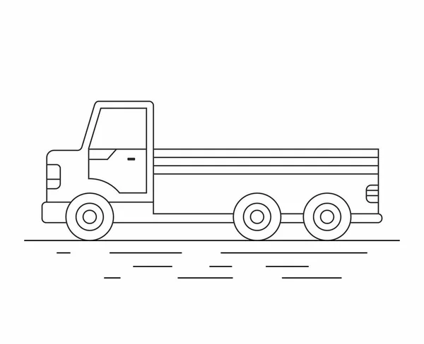 Delivery Van Line Icon — Stock Vector