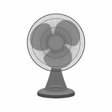 Beyaz arka plan üzerinde izole kara tablo fan