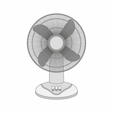 Beyaz arka plan üzerinde izole tablo fan