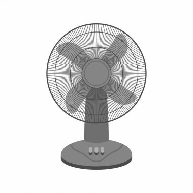 Beyaz arka plan üzerinde izole kara tablo fan