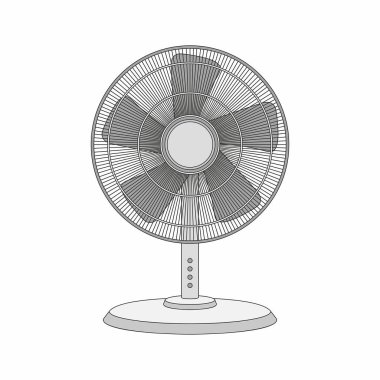 Beyaz arka plan üzerinde izole tablo fan