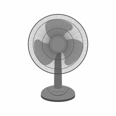 Beyaz arka plan üzerinde izole kara tablo fan