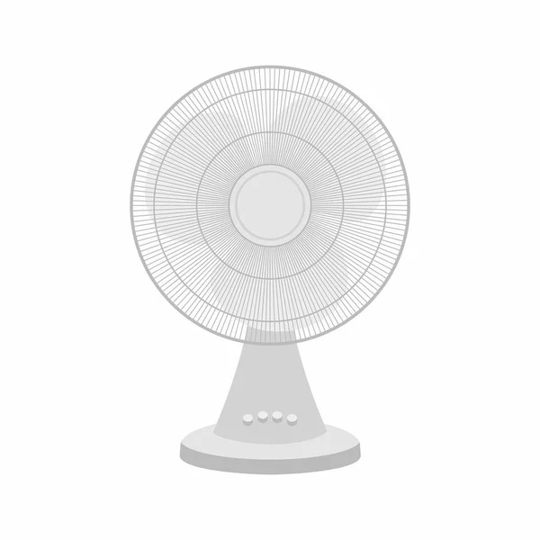 Ventilateur Table Blanc Isolé Sur Fond Blanc — Image vectorielle