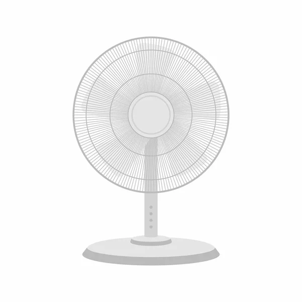 Ventilateur Table Blanc Isolé Sur Fond Blanc — Image vectorielle