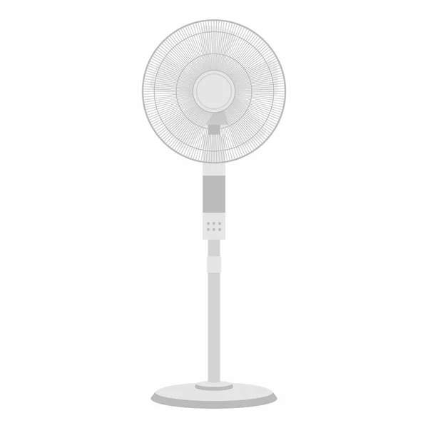 Electric White Fan Isolated White Background — Stock Vector