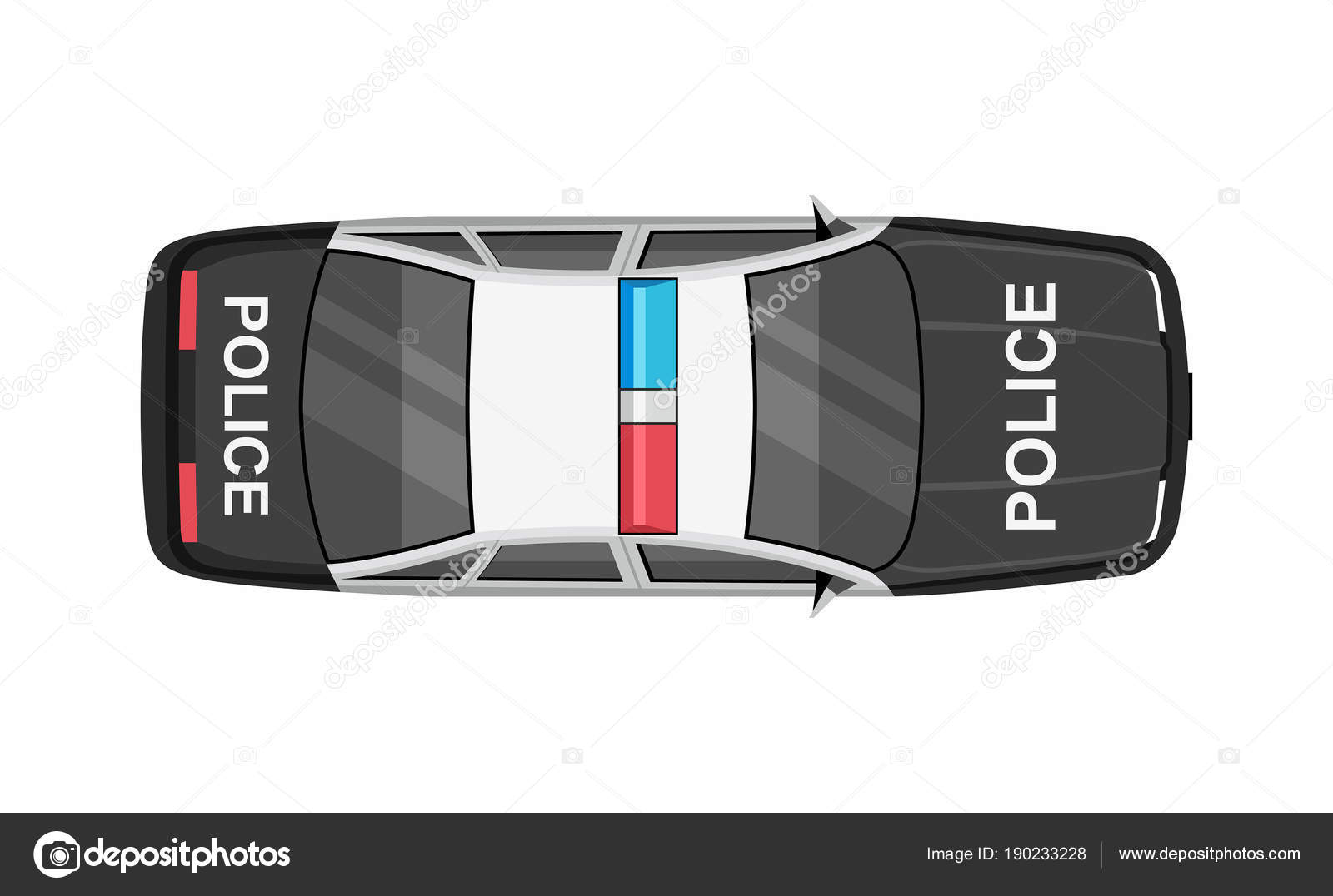 Police Car Top View Clip Art