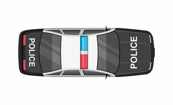 Voiture Police Avec Vue Dessus — Image vectorielle