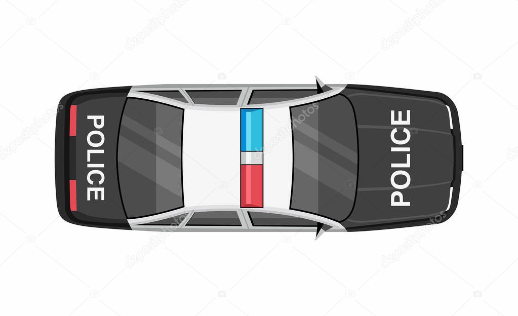 Police Car Top View — Stock Vector © Volykievgenii #190233228