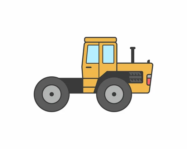 Icon Tractor Isolated White Background — Stock Vector