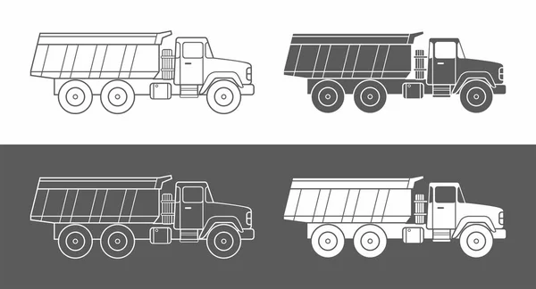 Icon Truck Isolated White Background — Stock Vector