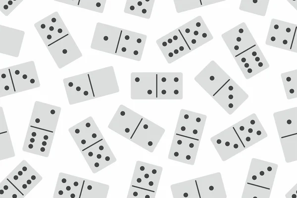 Domino Stones White Seamless Pattern White Background Board Game — Stock Vector