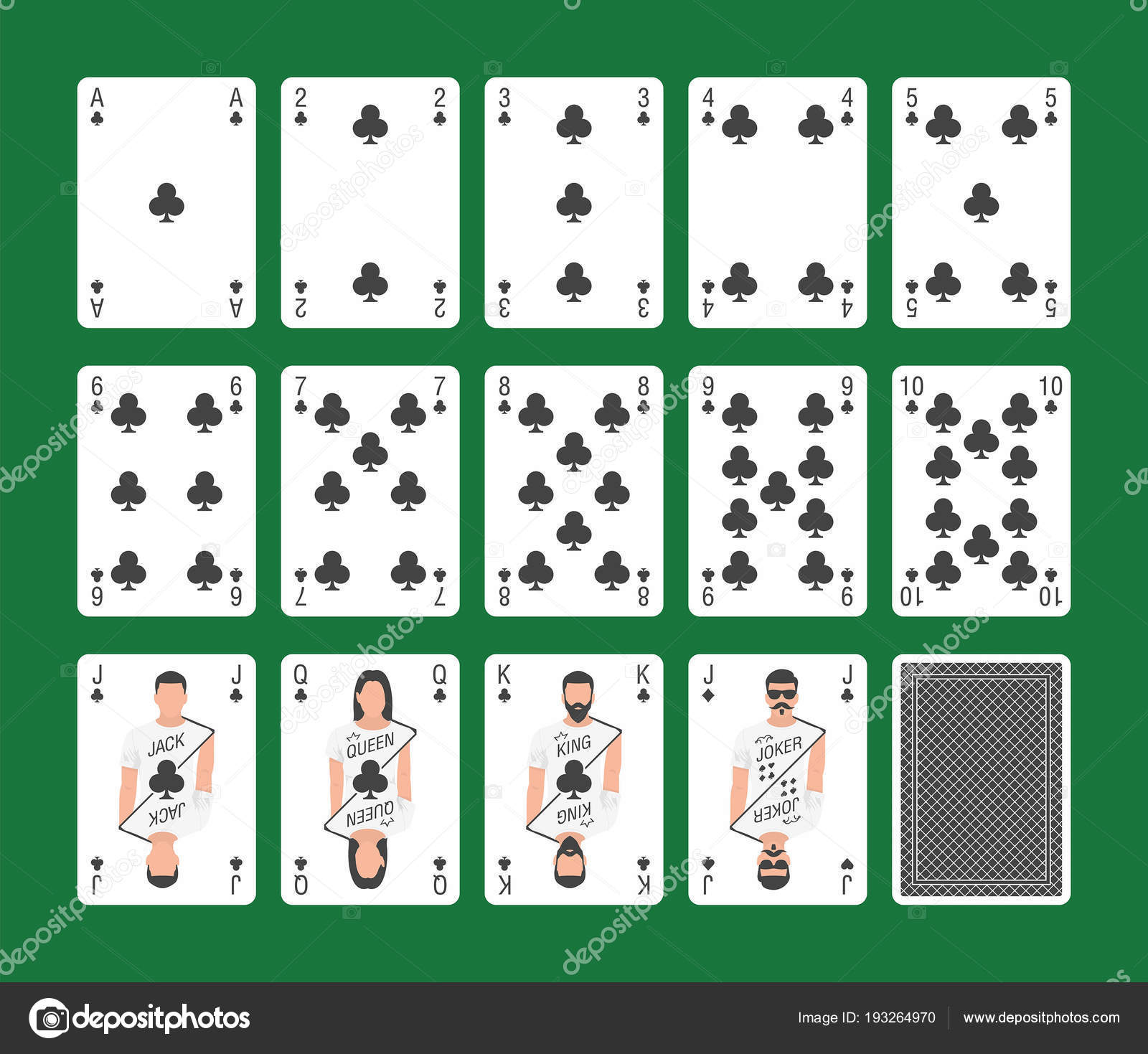 Playing Solitaire Game On Green Background Stock Vector (Royalty