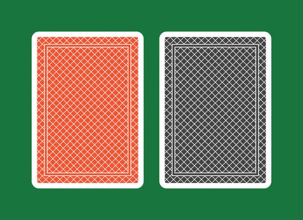 Jugando Card Back Rojo Negro — Vector de stock