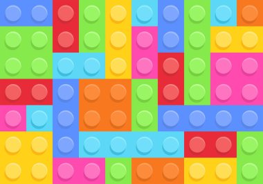 Plastik inşaat blokların seamless modeli