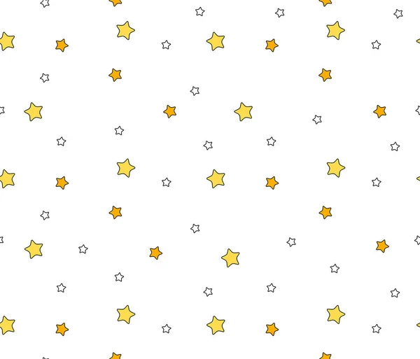 Seamless Pattern Stars Isolated White Background — Stock Vector