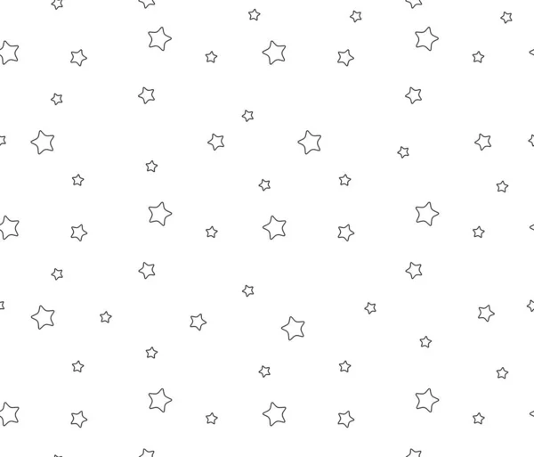 Seamless Pattern Stars Isolated White Background — Stock Vector