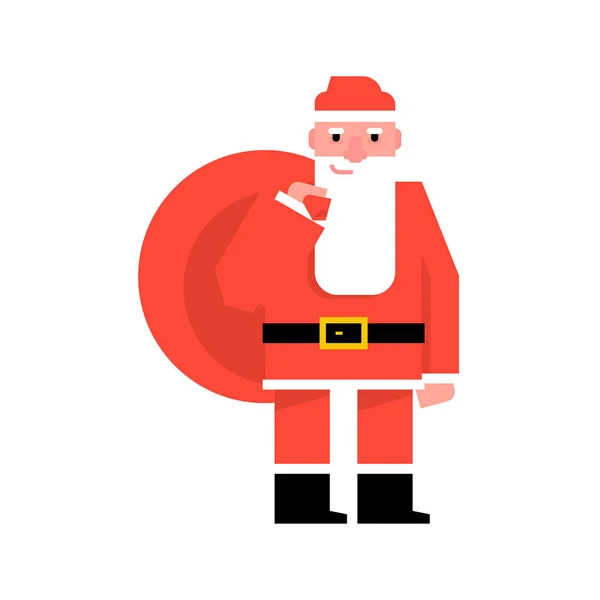Santa Claus Isolated White Background — Stock Vector