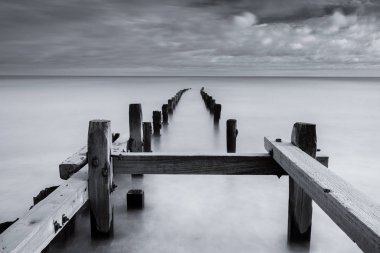 Mono deniz manzarası, Norfolk kıyı şeridi, İngiltere