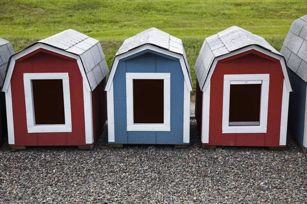 Three Dog Houses — Stock Photo, Image