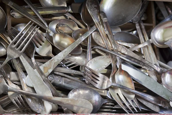 Drawer Filled with Silverware — Stock Photo, Image