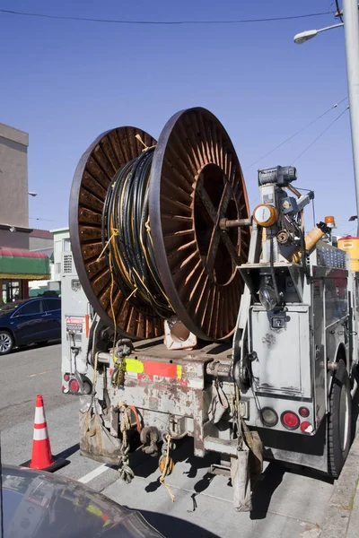 Utility Truck with Cable Spool