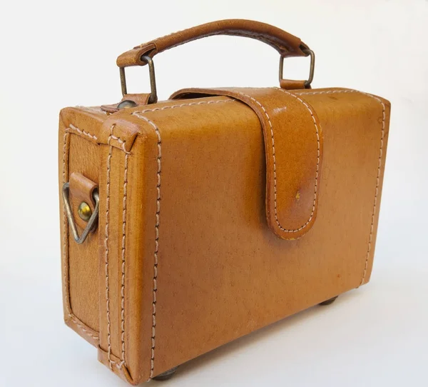 Vintage Leather Suitcase — Stock Photo, Image