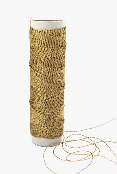 Spool of Gold Thread — Stock Photo, Image