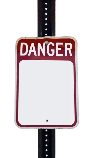 DANGER Sign on Metal Pole — Stock Photo, Image