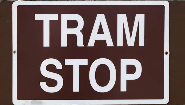 Tramvay dur işareti. — Stok fotoğraf