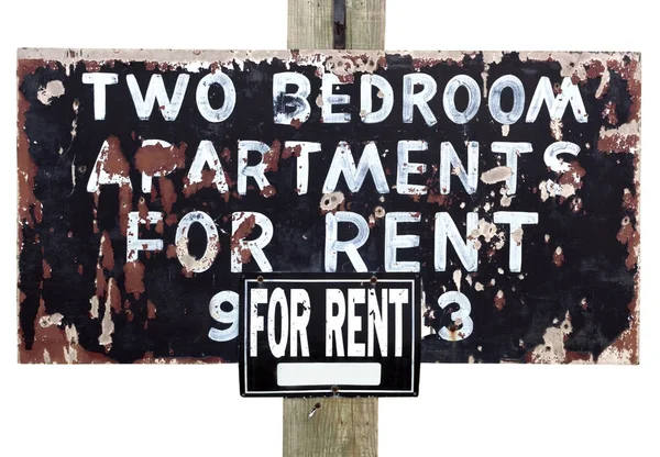 Shabby FOR RENT Sign — Stock Photo, Image
