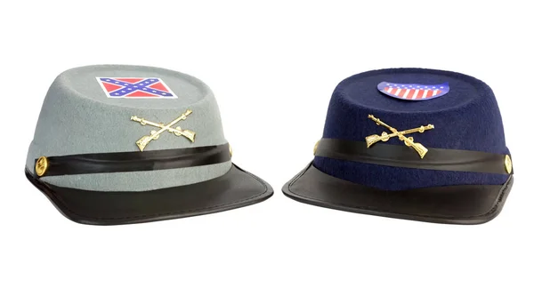 連合と南軍の帽子 — ストック写真