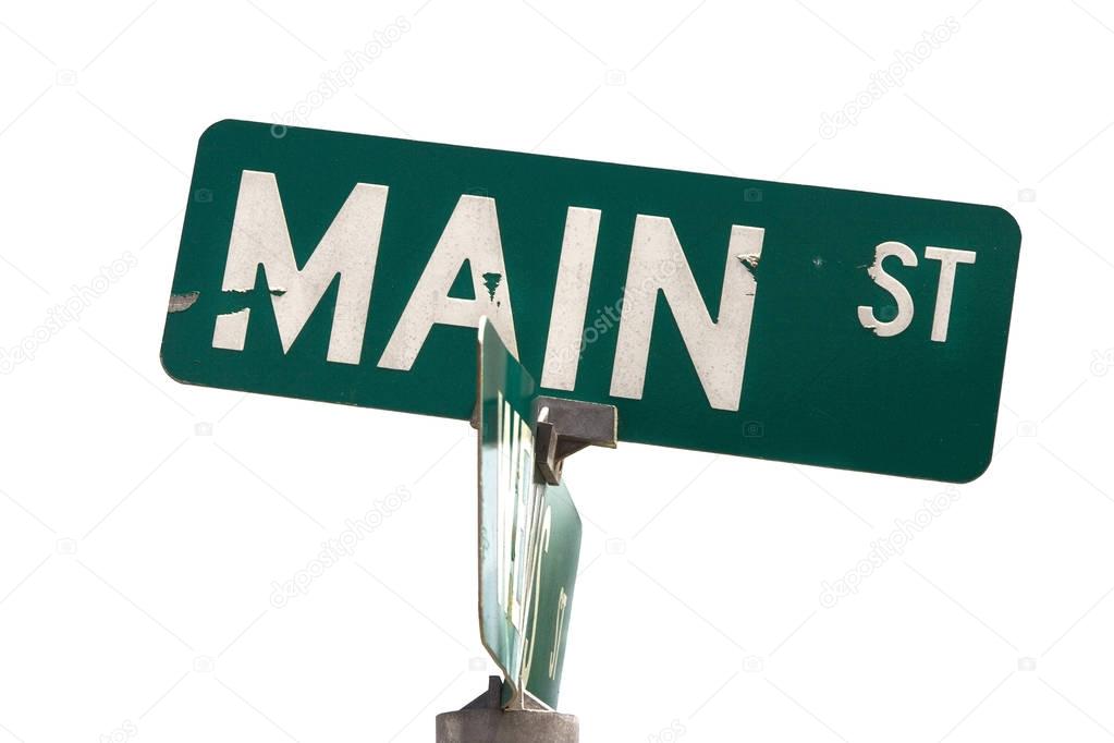Cockeyed MAIN STREET Sign