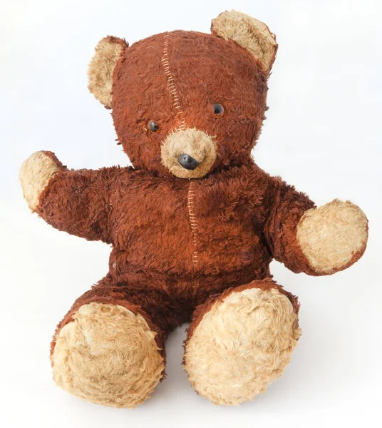 Fadenscheiniger Teddybär — Stockfoto