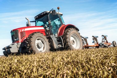 Traktör Makine alanında kapatın. Tarım Tarım makineleri.