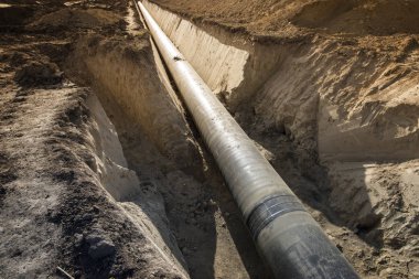 Gas pipeline construction. Natural gas distribution.