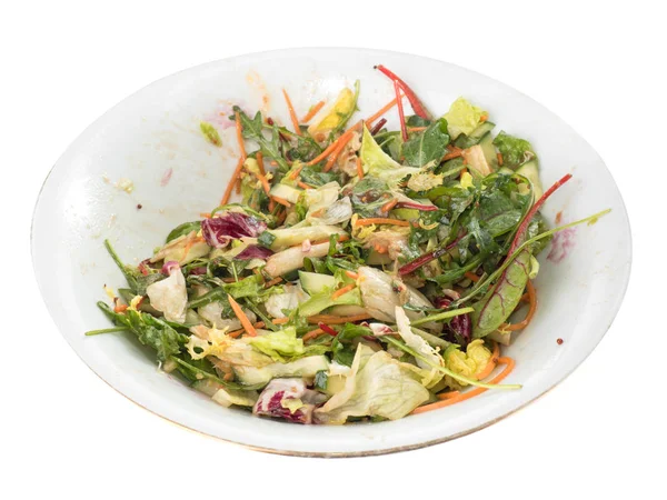 In een witte kom salade mix — Stockfoto