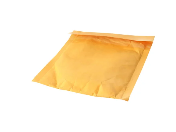 Saco de papel amarelo — Fotografia de Stock