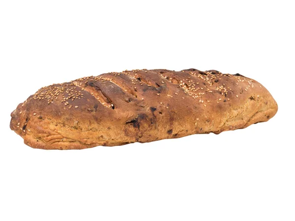 Pão branco caseiro com passas — Fotografia de Stock