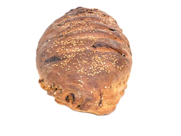 Домашний белый хлеб с изюмом — стоковое фото