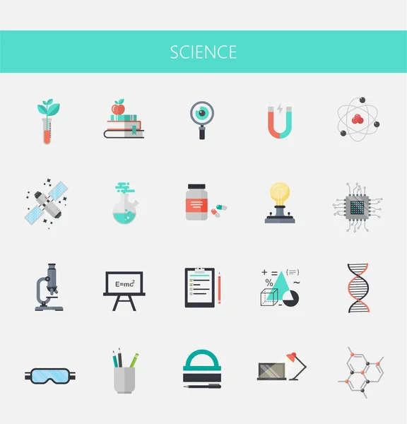 Set Icons Science — Stock Vector