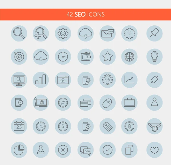 Conjunto Ícones Seo — Vetor de Stock