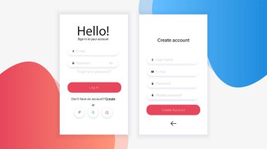 Web sitesi ve uygulamalar için mobil giriş ekranı