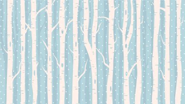 Kış manzarası. Kış Ormanı, Düz Tasarım Arkaplanı