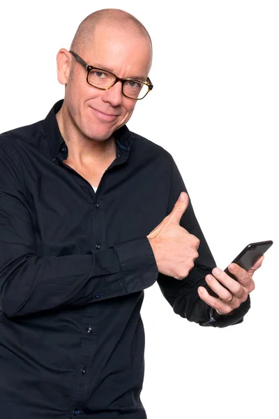 Man using smartphone — Stock Photo, Image