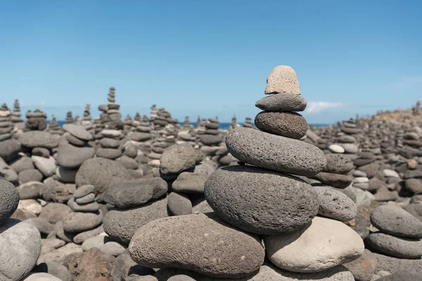 Grey stones cairn — Stock Photo, Image