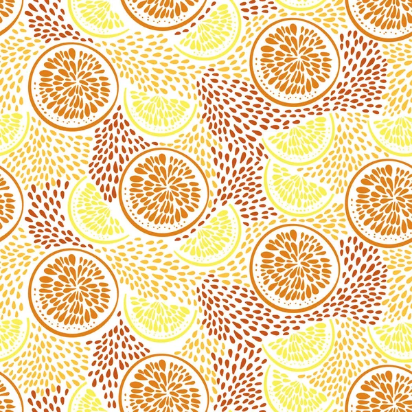 Abstract citrus pattern — Stock Vector