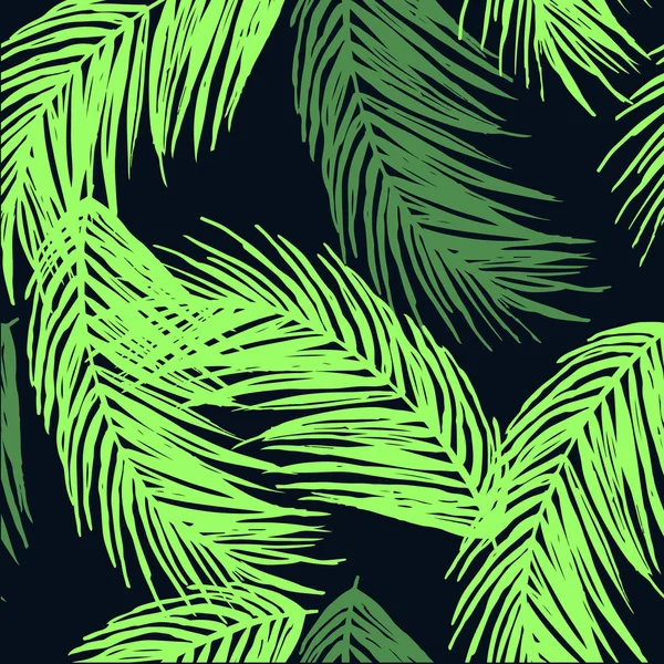Grüne Palmblätter — Stockvektor