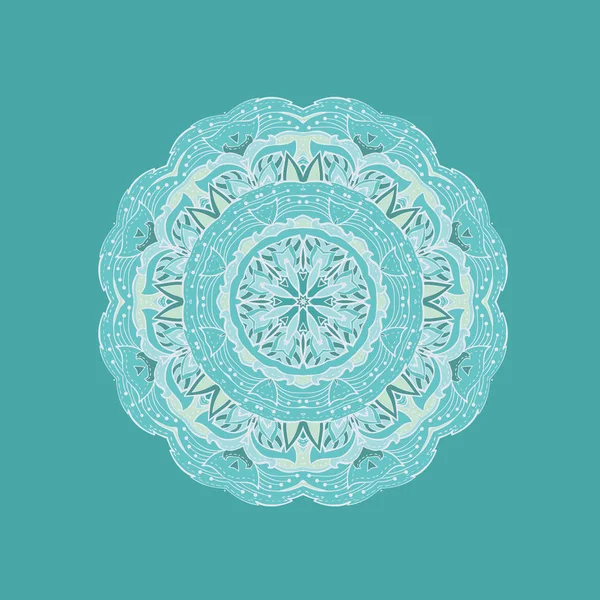 Mandala décoratif rond bleu — Image vectorielle